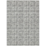 5' X 8' Gray Charcoal And Silver Geometric Washable Indoor Outdoor Area Rug