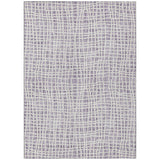 3' X 5' Lilac Purple And Ivory Striped Washable Indoor Outdoor Area Rug