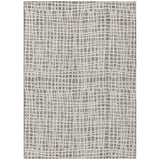 3' X 5' Taupe And Beige Striped Washable Indoor Outdoor Area Rug