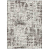 5' X 8' Taupe And Beige Striped Washable Indoor Outdoor Area Rug