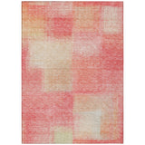 5' X 8' Blush Pink And Ivory Abstract Washable Indoor Outdoor Area Rug