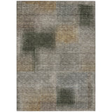 5' X 8' Taupe Gray And Beige Abstract Washable Indoor Outdoor Area Rug
