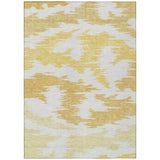 8' X 10' Gold Beige And Wheat Abstract Washable Indoor Outdoor Area Rug