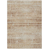 5' X 8' Copper Beige And Taupe Abstract Washable Indoor Outdoor Area Rug