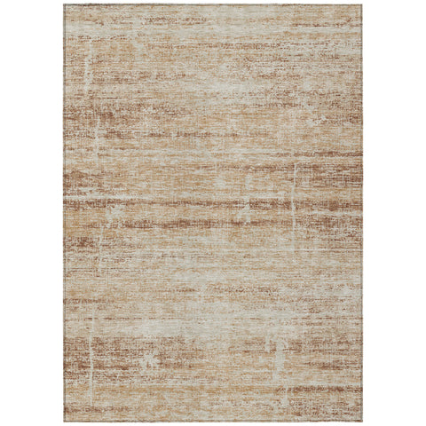 8' X 10' Copper Beige And Taupe Abstract Washable Indoor Outdoor Area Rug