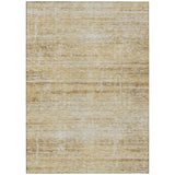 3' X 5' Gold Beige And Wheat Abstract Washable Indoor Outdoor Area Rug