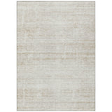 3' X 5' Ivory Beige And Tan Abstract Washable Indoor Outdoor Area Rug