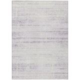 3' X 5' Lavender Purple And Ivory Abstract Washable Indoor Outdoor Area Rug