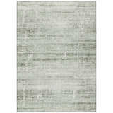 3' X 5' Sage Artichoke Green And Ivory Abstract Washable Indoor Outdoor Area Rug