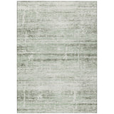 5' X 8' Sage Artichoke Green And Ivory Abstract Washable Indoor Outdoor Area Rug
