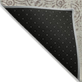 5' X 8' Taupe And Beige Medallion Washable Indoor Outdoor Area Rug
