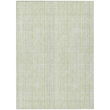 5' X 8' Mint Green And Ivory Striped Washable Indoor Outdoor Area Rug