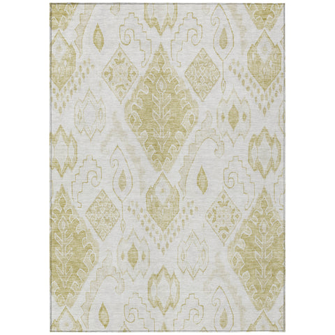3' X 5' Beige Tan And Ivory Moroccan Washable Indoor Outdoor Area Rug