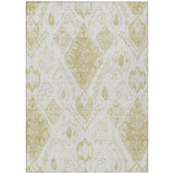 8' X 10' Beige Tan And Ivory Moroccan Washable Indoor Outdoor Area Rug