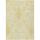 8' X 10' Gold Ivory And Beige Moroccan Washable Indoor Outdoor Area Rug