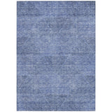 3' X 5' Denim Blue And Sky Blue Geometric Washable Indoor Outdoor Area Rug