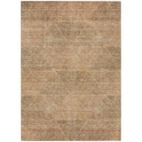8' X 10' Copper Brown And Terra Cotta Geometric Washable Indoor Outdoor Area Rug