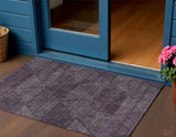 3' X 5' Eggplant Purple And Gray Geometric Washable Indoor Outdoor Area Rug