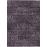 8' X 10' Eggplant Purple And Gray Geometric Washable Indoor Outdoor Area Rug