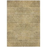 8' X 10' Wheat And Beige Geometric Washable Indoor Outdoor Area Rug