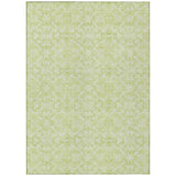 8' X 10' Artichoke Green And Green Medallion Washable Indoor Outdoor Area Rug