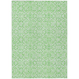 3' X 5' Lime Green And Green Medallion Washable Indoor Outdoor Area Rug