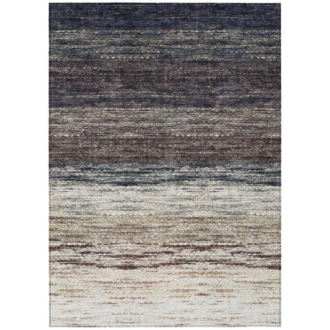 8' X 10' Beige Ivory And Brown Ombre Washable Indoor Outdoor Area Rug