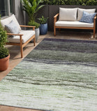 5' X 8' Green Ivory And Purple Ombre Washable Indoor Outdoor Area Rug