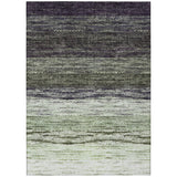 8' X 10' Green Ivory And Purple Ombre Washable Indoor Outdoor Area Rug