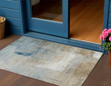 3' X 5' Taupe Beige And Ivory Abstract Washable Indoor Outdoor Area Rug