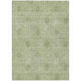 3' X 5' Sage And Artichoke Green Floral Washable Indoor Outdoor Area Rug