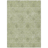 5' X 8' Sage And Artichoke Green Floral Washable Indoor Outdoor Area Rug