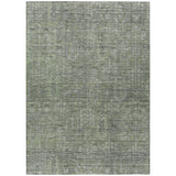 5' X 8' Fern Green And Gray Southwestern Washable Indoor Outdoor Area Rug