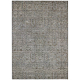 3' X 5' Gray And Silver Southwestern Washable Indoor Outdoor Area Rug