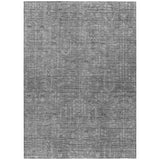 3' X 5' Gray And Charcoal Southwestern Washable Indoor Outdoor Area Rug
