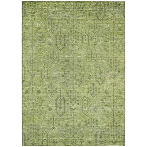 3' X 5' Sage And Artichoke Green Southwestern Washable Indoor Outdoor Area Rug