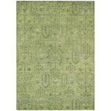 5' X 8' Sage And Artichoke Green Southwestern Washable Indoor Outdoor Area Rug
