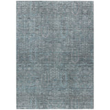 3' X 5' Teal Blue And Gray Southwestern Washable Indoor Outdoor Area Rug