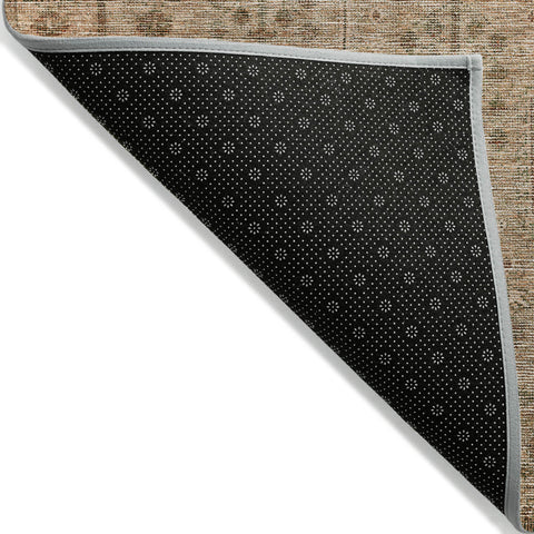 3' X 5' Terra Cotta And Copper Southwestern Washable Indoor Outdoor Area Rug