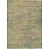 3' X 5' Artichoke Green Fern Green And Gold Abstract Washable Indoor Outdoor Area Rug