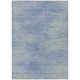 3' X 5' Denim Blue And Sky Blue Abstract Washable Indoor Outdoor Area Rug