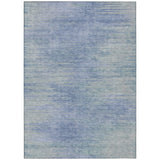 8' X 10' Denim Blue And Sky Blue Abstract Washable Indoor Outdoor Area Rug
