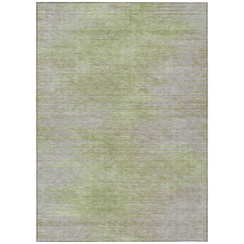 3' X 5' Sage And Artichoke Green Abstract Washable Indoor Outdoor Area Rug