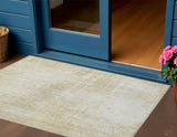 3' X 5' Beige And Taupe Abstract Washable Indoor Outdoor Area Rug