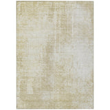 5' X 8' Beige And Taupe Abstract Washable Indoor Outdoor Area Rug
