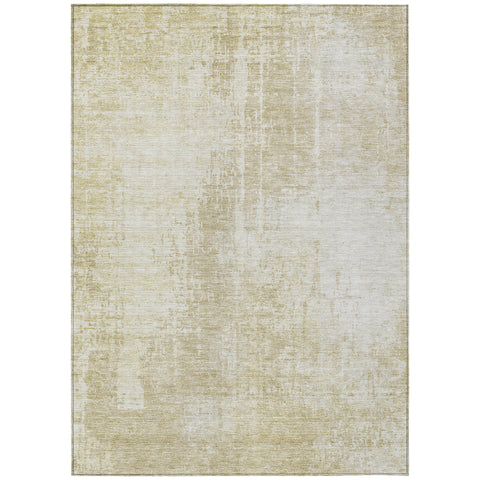 5' X 8' Beige And Taupe Abstract Washable Indoor Outdoor Area Rug