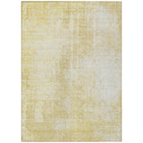 8' X 10' Gold Ivory And Beige Abstract Washable Indoor Outdoor Area Rug
