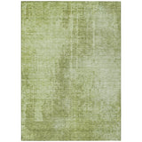5' X 8' Sage And Green Abstract Washable Indoor Outdoor Area Rug