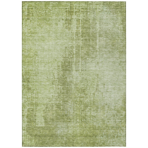 8' X 10' Sage And Green Abstract Washable Indoor Outdoor Area Rug