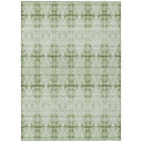 8' X 10' Sage And Green Geometric Washable Indoor Outdoor Area Rug